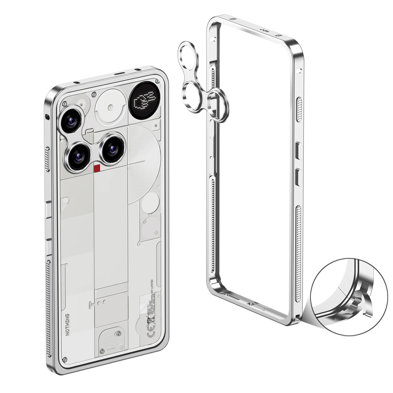 Heat Dissipation Case - Funda de teléfono con marco de